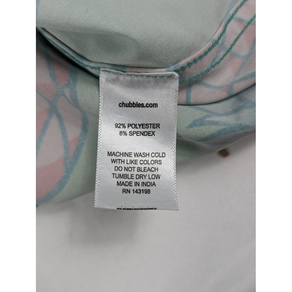 Chubbies Polo Shirt Golf 1/4 Button Mens Medium Pineapple Stretch Wicking - Picture 9 of 9